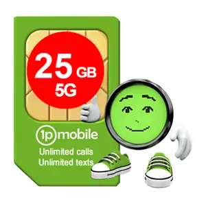 1pMobile Prepay 25GB data a month with unlimited calls + texts SIM