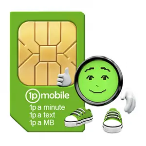 1pMobile Prepay Unlimited UK calls and texts with data for a whole year SIM