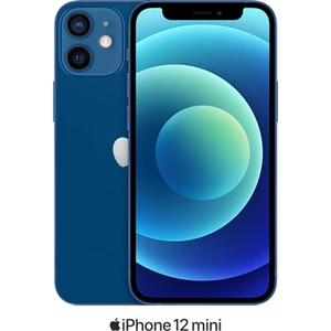 Apple iPhone 12 Mini 5G (64GB Blue) at £529 on Add-on with 6GB of 5G data. £8 Topup