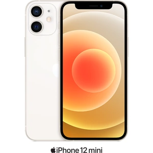 Apple iPhone 12 Mini 5G (256GB White) at £679 on Add-on with 1GB of 5G data. £5 Topup
