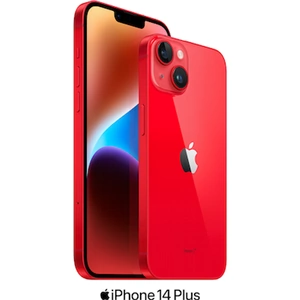 Apple iPhone 14 Plus 5G Dual SIM (128GB (PRODUCT) RED) at £300 on Standard 2GB (36 Month contract) with Unlimited mins & texts; 2GB of 5G data. £32.39 a month. Includes: Three Premium Protection Bundle (Transparent)