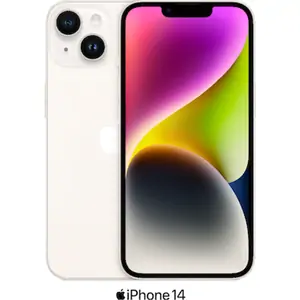 Apple iPhone 14 5G Dual SIM (512GB Starlight) at £60 on Premium 30GB (36 Month contract) with Unlimited mins & texts; 30GB of 5G data. £59.47 a month
