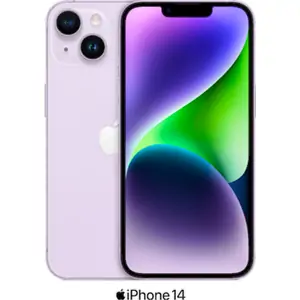 Apple iPhone 14 5G Dual SIM (512GB Purple) at £125 on Lite 300GB (36 Month contract) with Unlimited mins & texts; 300GB of 5G data. £56.08 a month
