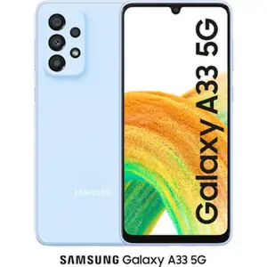Samsung Galaxy A33 5G (128GB Awesome Blue) at £35 on Value 5GB (36 Month contract) with Unlimited mins & texts; 5GB of 5G data. £27.03 a month