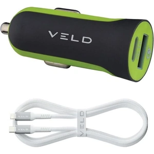 VELD VC48DG-L Universal USB Car Charger - 1 m